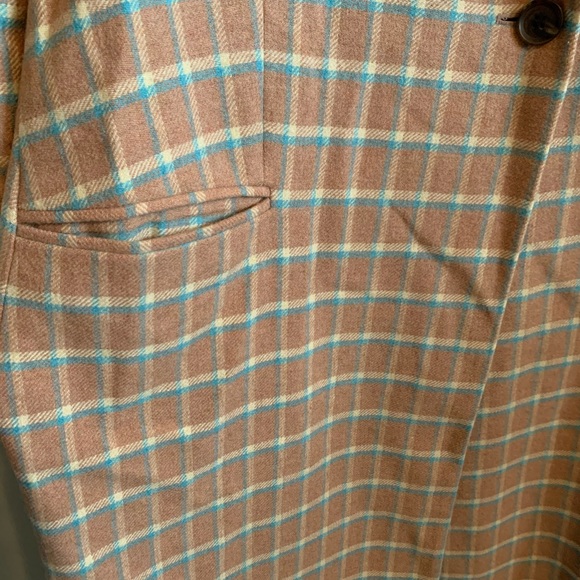 SOMETHING NAVY • Plaid Wool Blend Coat - Picture 7 of 13